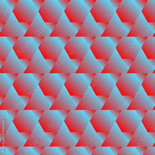 Seamless Abstract Geometric Pattern with Vibrant  Gradient Triangles