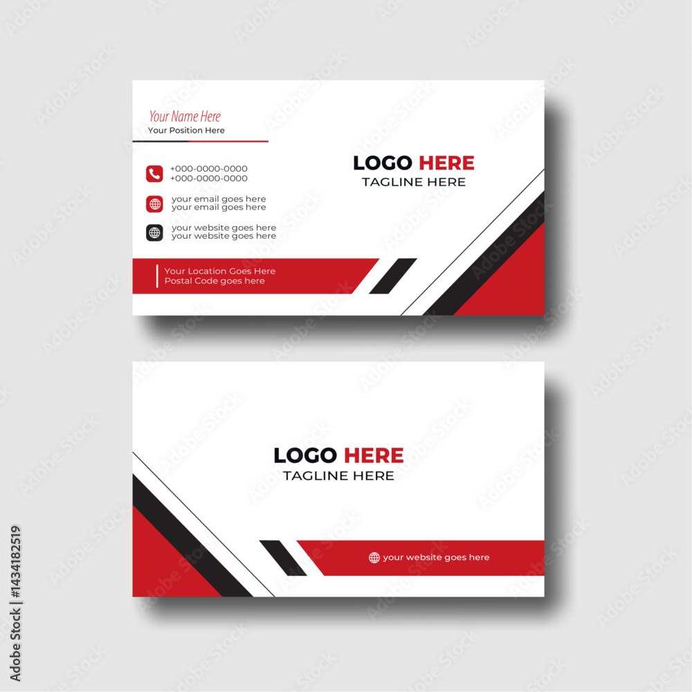 Clean & Modern Business Card Template – Perfect for Corporate & Personal Branding