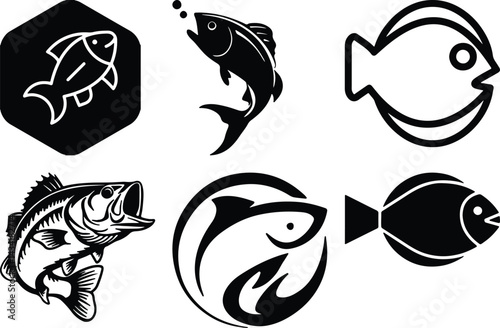 Fish Bundel simple icon. Vector ICON all icon Viktor	