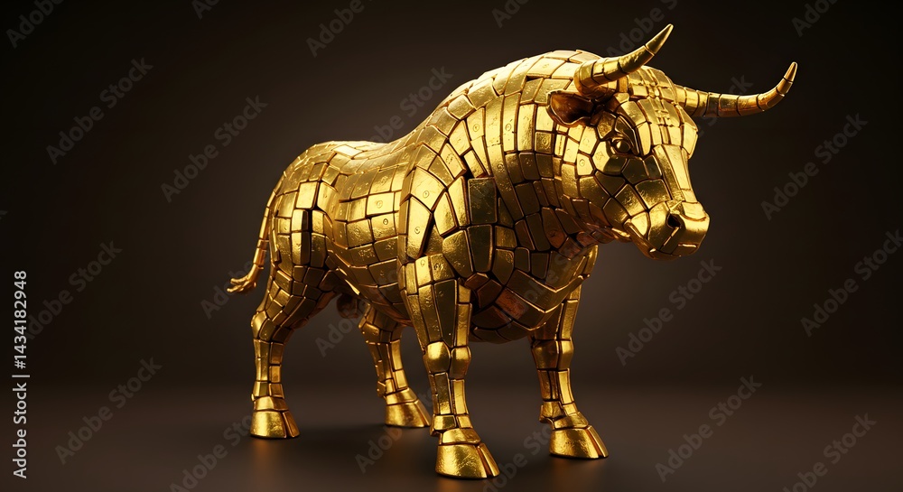 Obraz premium Golden Bull Statue
