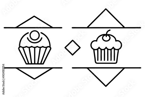 Vector illustration of a delicious birthday cake with cherries and chocolate cream icing