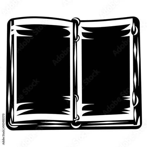 Open Book Vector Graphic Depiction of Knowledge and Learning Resources