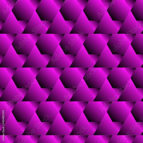 Seamless Abstract Geometric Pattern with Vibrant  Gradient Triangles