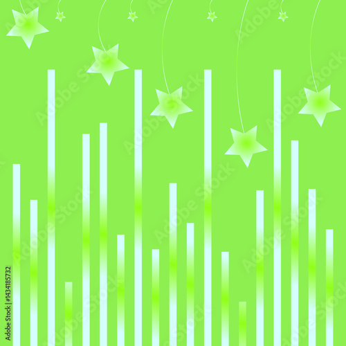 Abstract Background with Gradient Stars and Vertical Bars