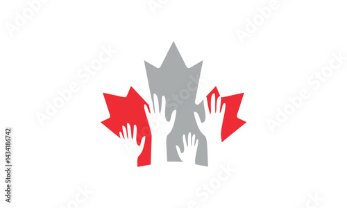 a graphic image with the theme of canada vote, on a white background. vector graphic base.