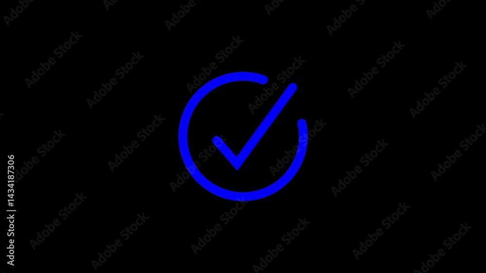 Check mark animation icon. Correct, success sign, Approved tick mark icon animation Check mark animation icon. Correct, success sign, Approved tick mark icon animation
