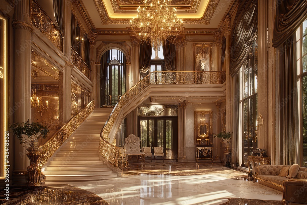 Fototapeta premium Luxurious. AI generated illustration.