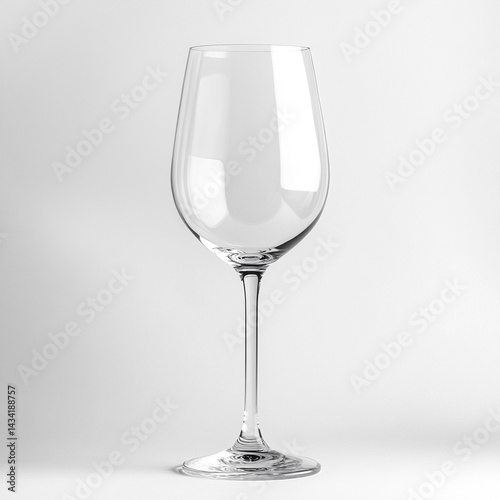 empty wine glass isolated