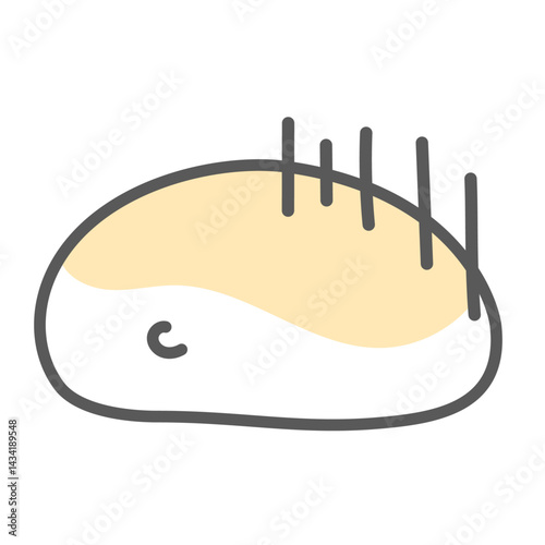 疲れて丸くなるゴールデンハムスター
