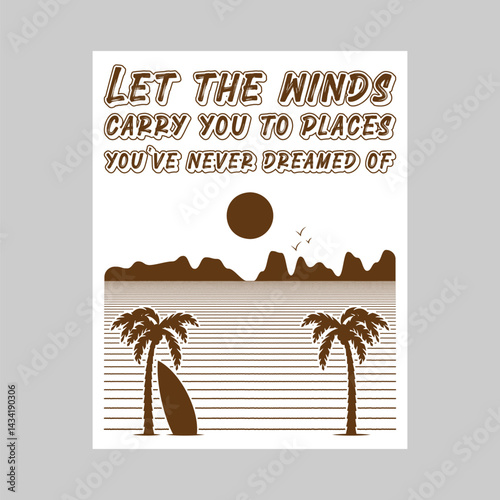 Summer time, summer vacation poster design