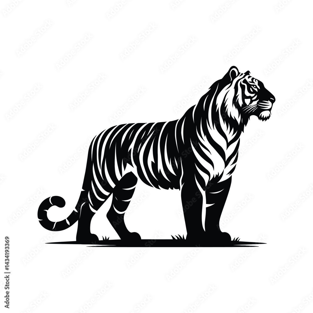 Fototapeta premium Majestic Tiger Graphic Design