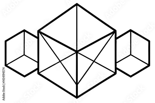 Basic Crystal Structures: Cubic - Science Vector Diagram