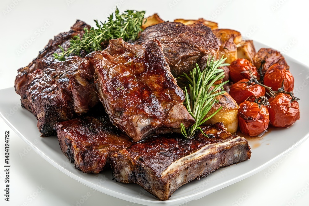 Meat dishes. AI generated illustration. Meat dishes. AI generated illustration.