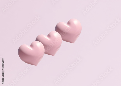 Three pink hearts