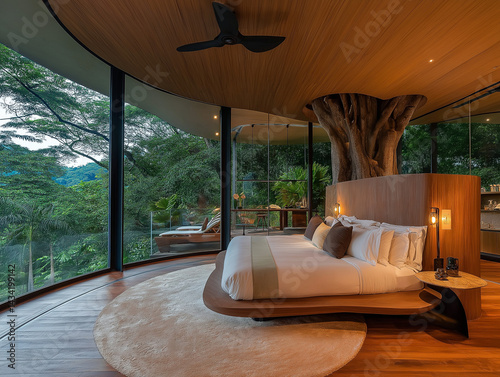 treehouse lodge in lush rainforest providing eco lodging