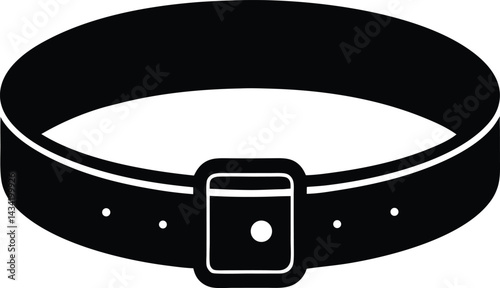 black leather belt isolated
