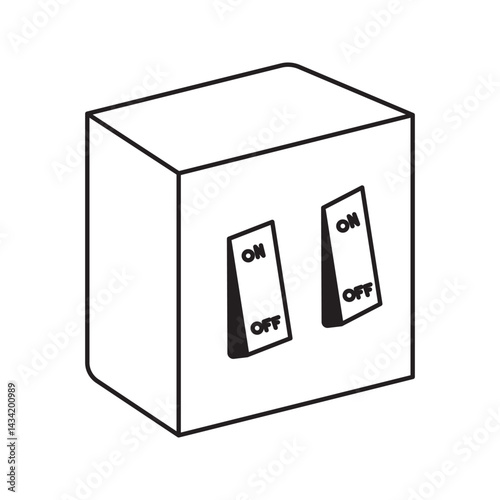 electric switch icon vector 10 eps