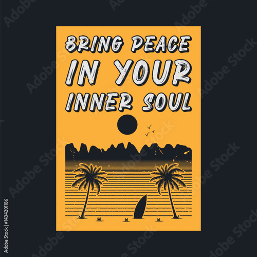 Summer time, summer vacation poster design