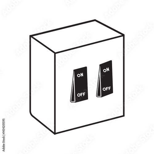 electric switch icon vector 10 eps
