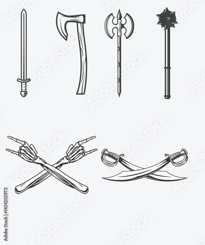 vector set of calligraphic design elements