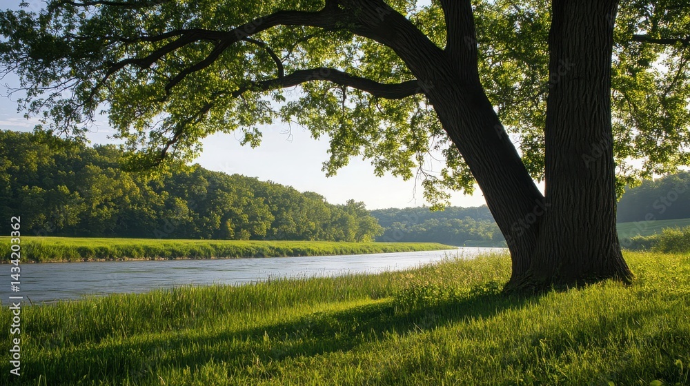 River Bank Iowa Landscapes. River Bank Iowa Landscapes.
