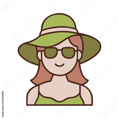 little girl with hat