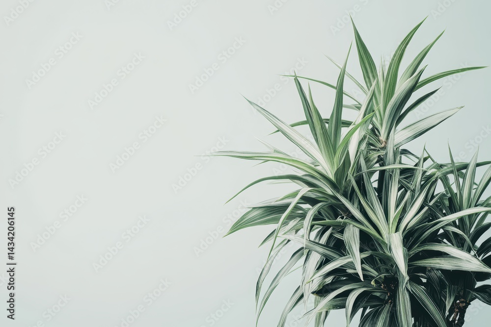 Fototapeta premium 明るい室内で、観葉植物が穏やかな雰囲気を醸し出している。