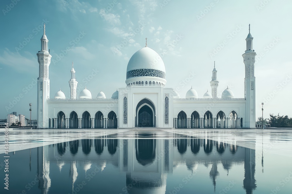 Obraz premium Mosque. AI generated illustration.