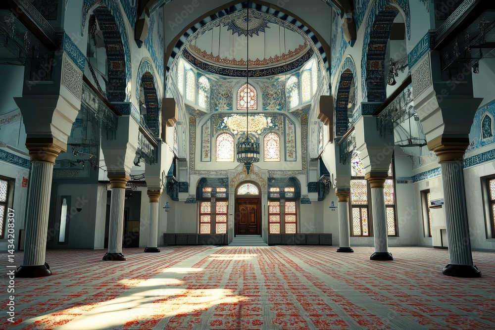 Obraz premium Mosque. AI generated illustration.
