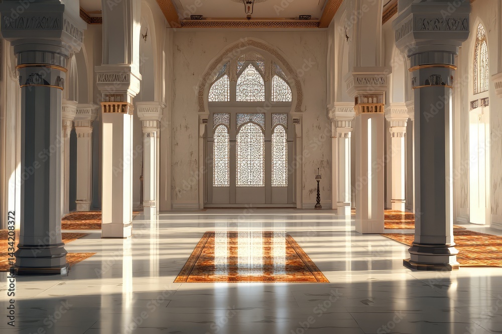 Fototapeta premium Mosque. AI generated illustration.