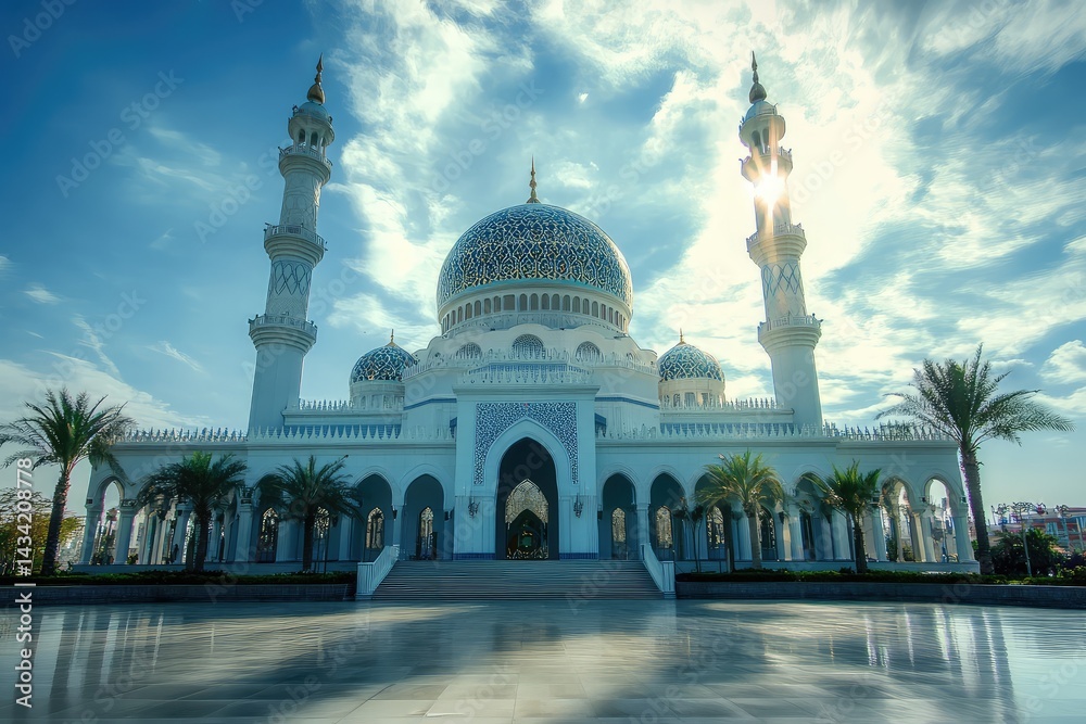 Obraz premium Mosque. AI generated illustration.