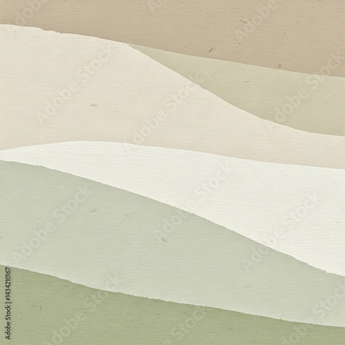 Japandi Wallpaper Soft Brushstroke Beige Light Grey Green Design