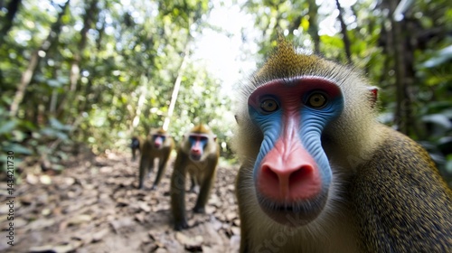 Mandrill Monkey Jungle Wildlife Portrait