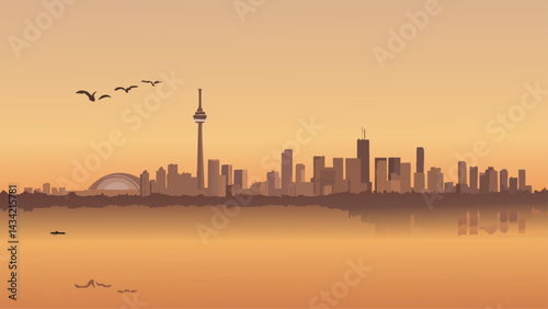 Canada Skyline at Sunset