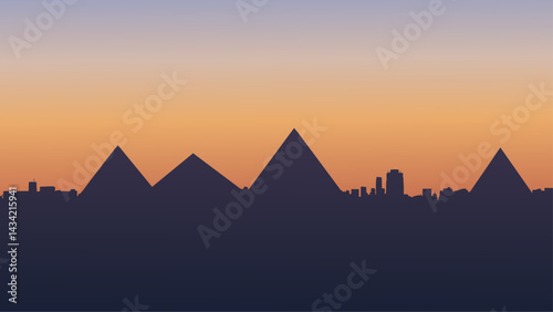 Egypt Skyline at Sunset