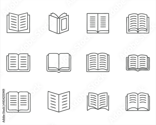 Open Book icon set