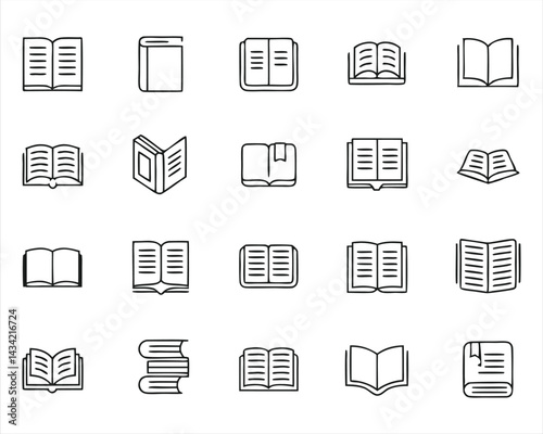 Open Book icon set