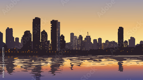 Mumbai Skyline at Sunset