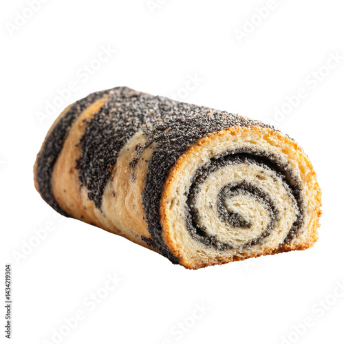 Classic poppy seed roll with spiral filling photo