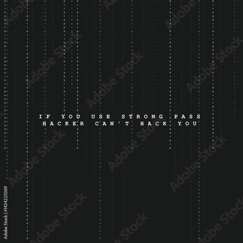 Futuristic Binary Code Background, Abstract Cyberspace Matrix Design for Technology Concepts