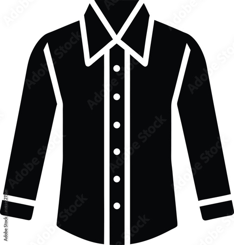 black and white shirt isolated