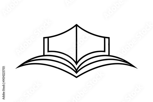 Open book vector illustration represents literature and education with paper pages for reading and learning