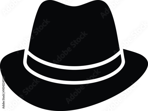 black and white hat