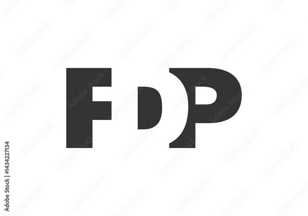 FDP logo design. Initial letter F D P bold font style for tech startups, consulting, corporate branding. Creative company name, headlines typography identity, trendy logotype. FDP logo design. Initial letter F D P bold font style for tech startups, consulting, corporate branding. Creative company name, headlines typography identity, trendy logotype.