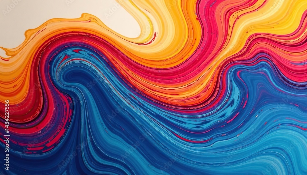 Fototapeta premium Abstract swirling paint, late stage of drying process, abstract, acrylic, style