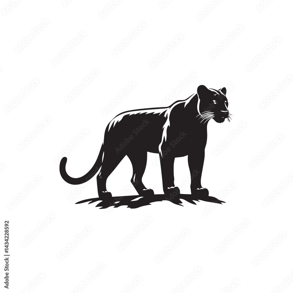 Obraz premium vector illustration of a black panther
