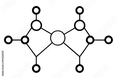 Social network connection is a 3d molecular structure symbolizing people's internet communication and business networking