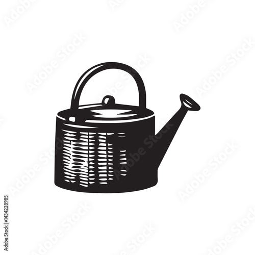 vector illustration of watering can