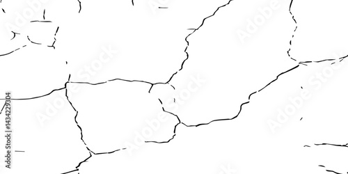 High-Resolution Vector Texture of Dry Cracked Earth with Transparent Background – Grunge Distressed Overlay Featuring Natural Split Lines and Soil Fractures
