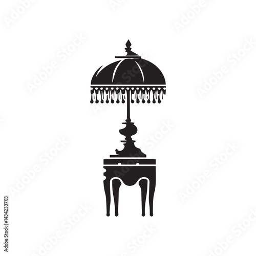 vector illustration of an ancient lamp
